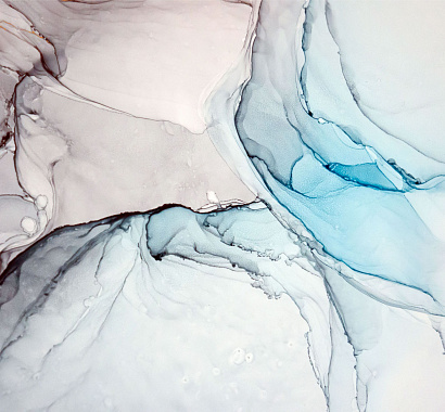 Флюид арт синяя акварель 11155 - G мнеобои
