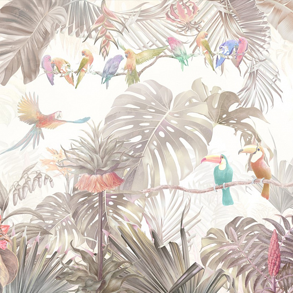 Птицы в тропическом саду 11352 - S мнеобои