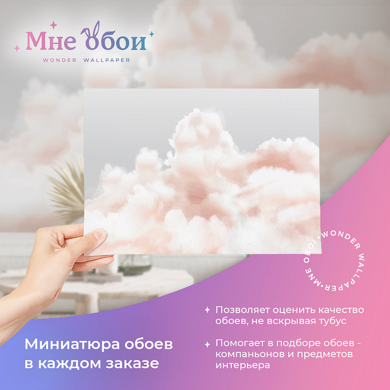 Розовые облака 10342-P мнеобои